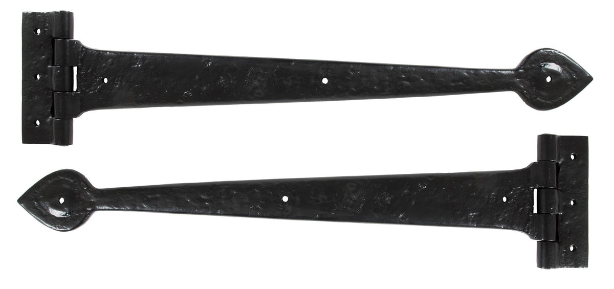 Black Cast T Hinge (pair) by From The Anvil