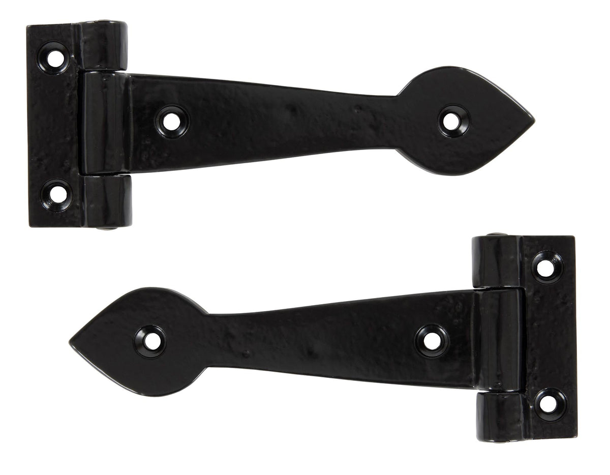 Black Cast T Hinge (pair) by From The Anvil