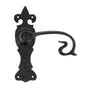 From The Anvil's Black Curly Lever Latch Set