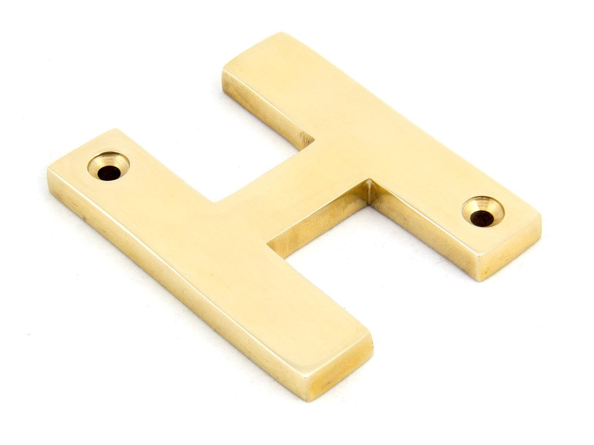 From The Anvil's Polished Brass Polished Brass Letter
