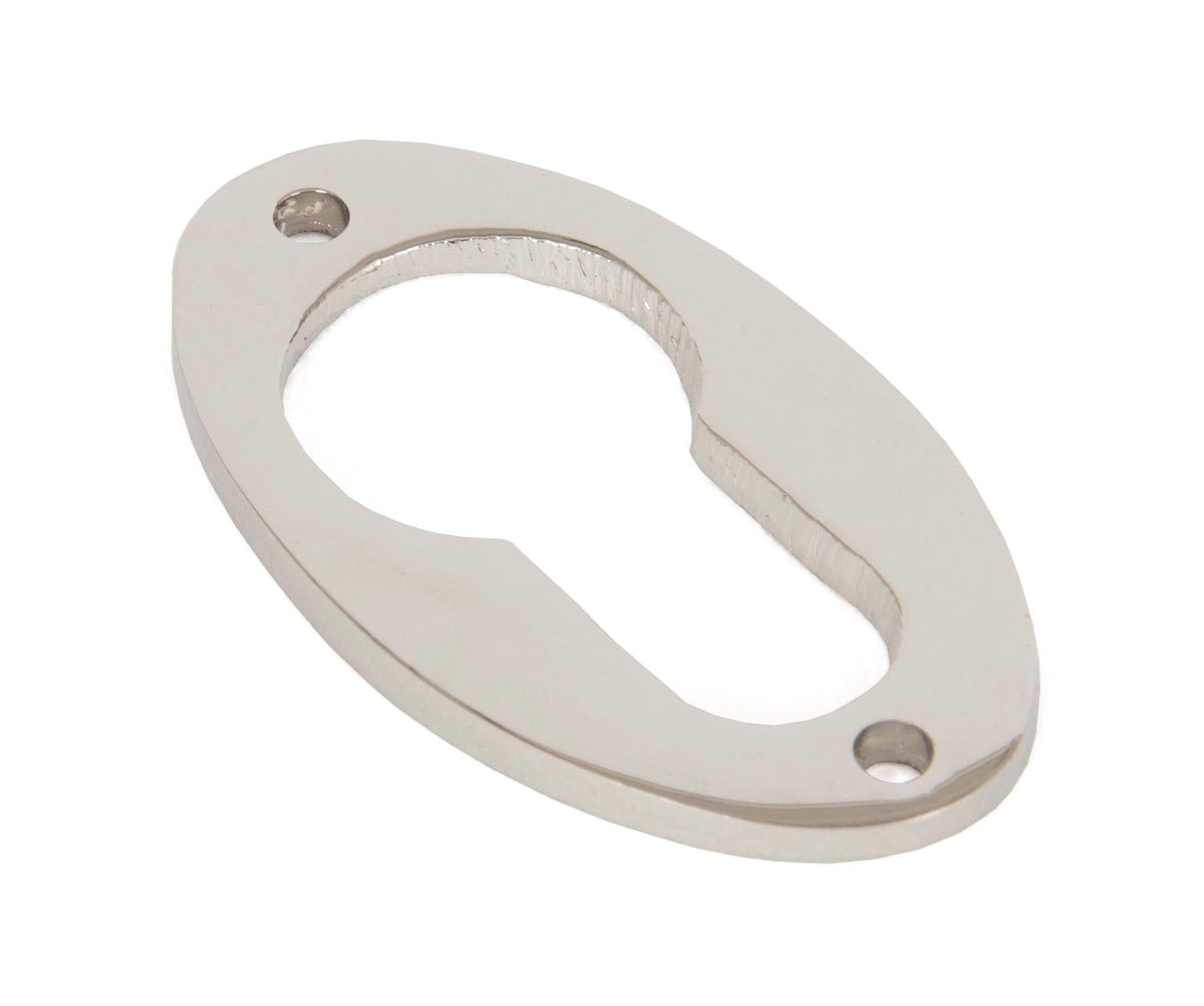 From The Anvil's Polished Nickel Oval Euro Escutcheon