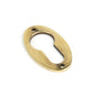 From The Anvil's Aged Brass Oval Euro Escutcheon