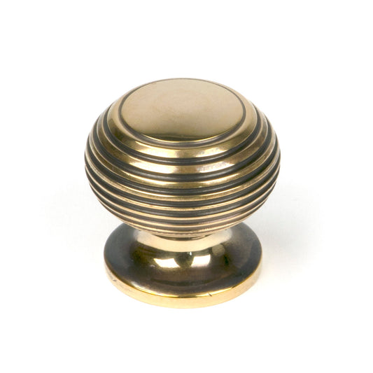 From The Anvil's Aged Brass Beehive Cabinet Knob