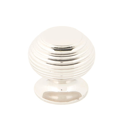 From The Anvil's Polished Nickel Beehive Cabinet Knob