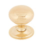From The Anvil's Polished Brass Mushroom Cabinet Knob