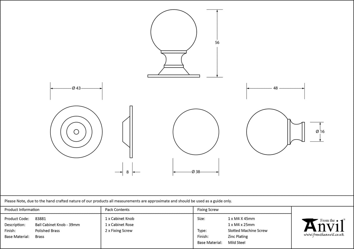 Ball Cabinet Knob by From The Anvil