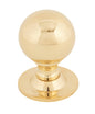 From The Anvil's Polished Brass Ball Cabinet Knob