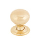 From The Anvil's Polished Brass Mushroom Cabinet Knob