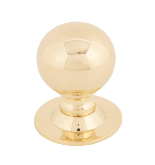 From The Anvil's Polished Brass Ball Cabinet Knob