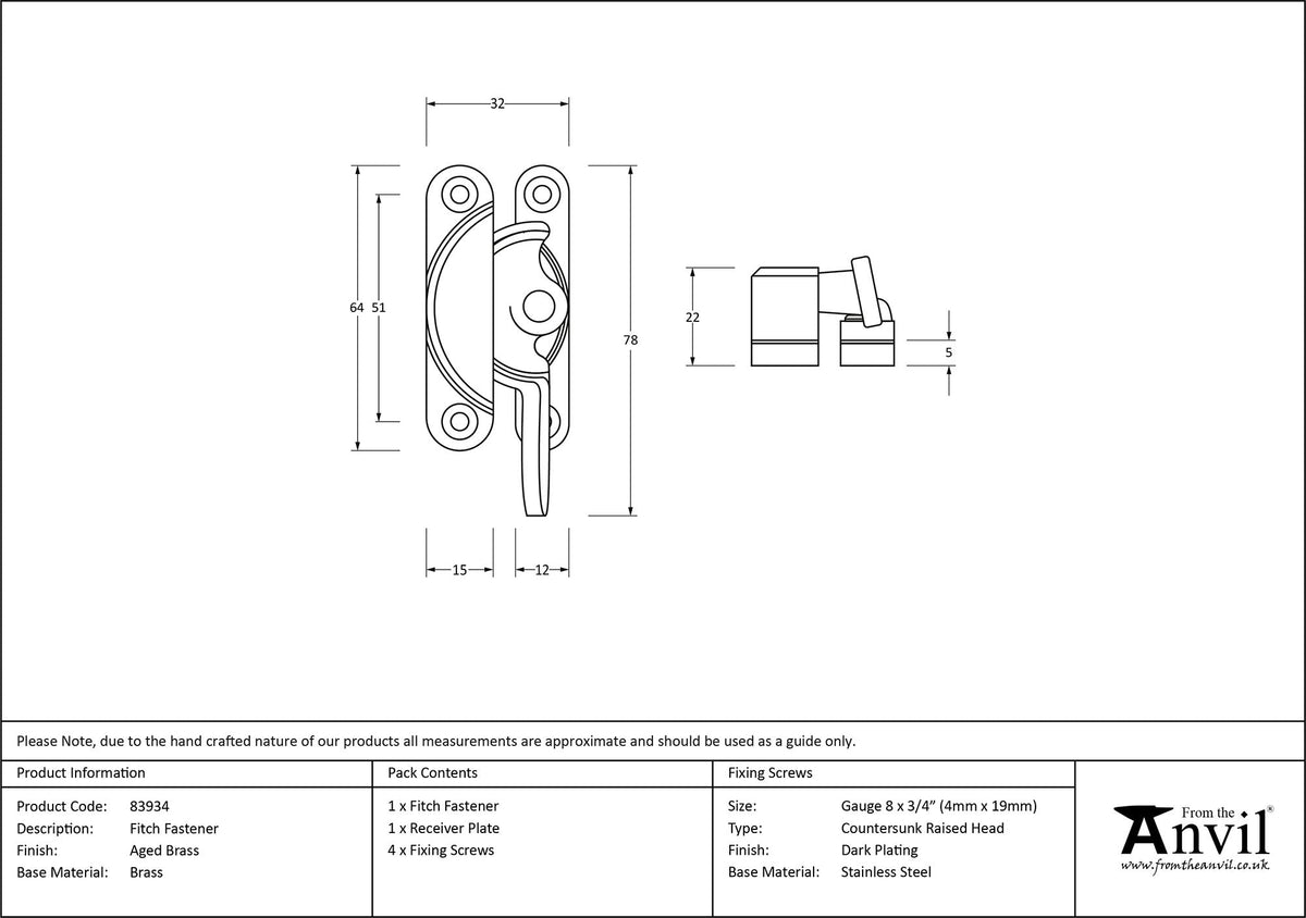 Fitch Fastener by From The Anvil