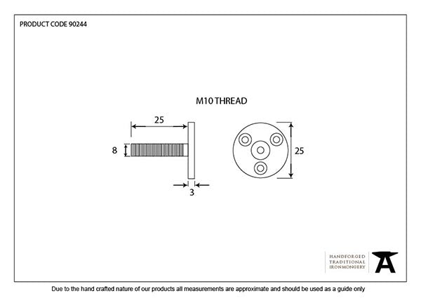 Threaded Taylors Spindle M10 X 1.5 by From The Anvil
