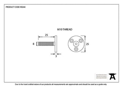 Threaded Taylors Spindle M10 X 1.5 by From The Anvil
