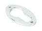 From The Anvil's Polished Chrome Oval Euro Escutcheon