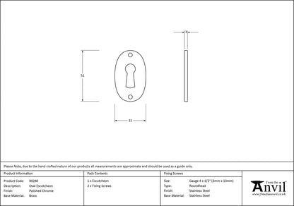 Oval Escutcheon by From The Anvil