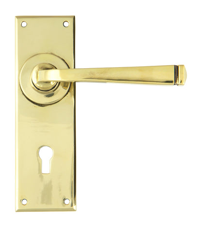 From The Anvil's Aged Brass Avon Lever Lock Set