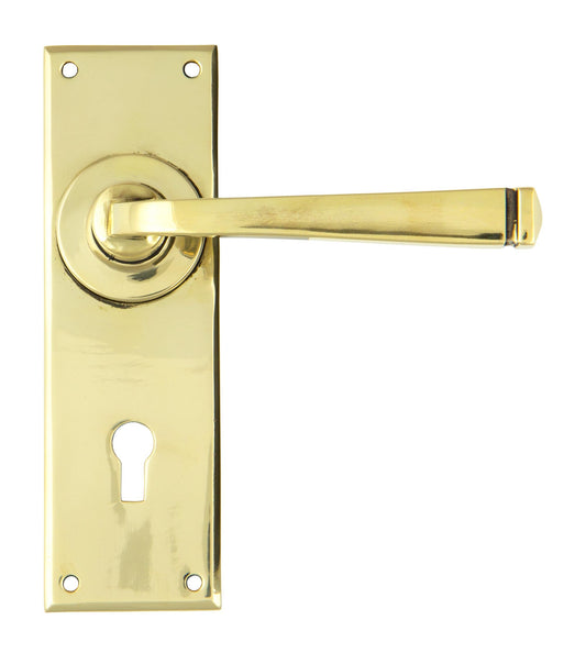 From The Anvil's Aged Brass Avon Lever Lock Set