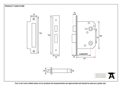 Bathroom Mortice Lock by From The Anvil
