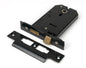 From The Anvil's Black 5" Horizontal 3 Lever Sash Lock