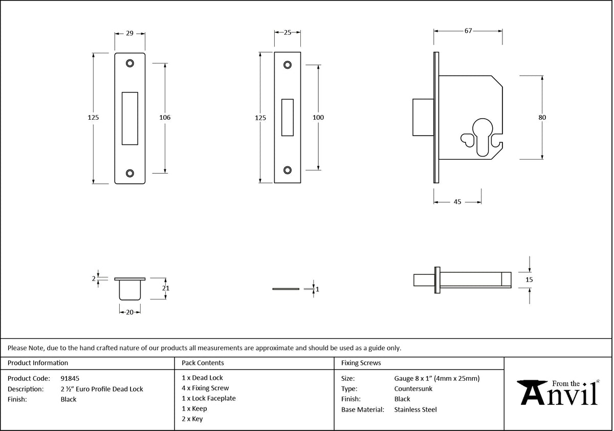Euro Profile Deadlock by From The Anvil