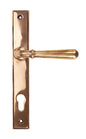 From The Anvil's Polished Bronze Newbury Slimline Lever Espag. Lock Set