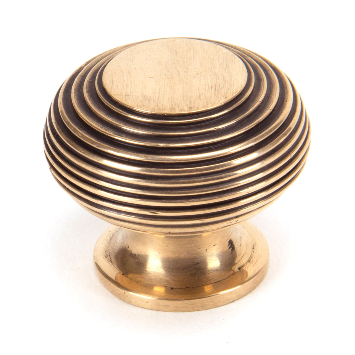 From The Anvil's Polished Bronze Beehive Cabinet Knob