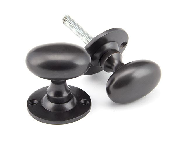 From The Anvil, Oval Mortice/Rim Knob Set, Door Knobs, Mortice Knobs