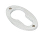 From The Anvil's Satin Chrome Oval Euro Escutcheon