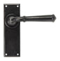 From The Anvil's Black Regency Lever Latch Set