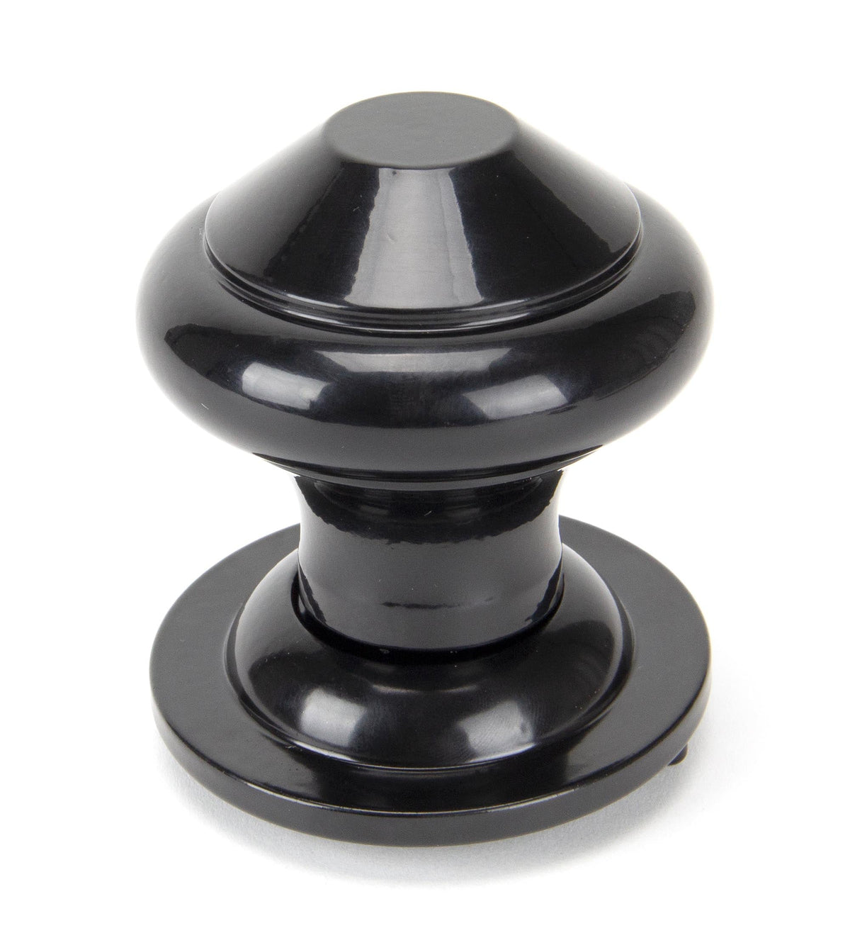 From The Anvil's Black Regency Centre Door Knob