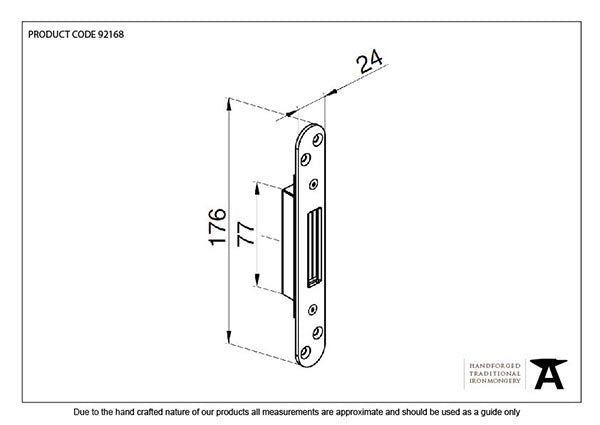 BZP Winkhaus Standard Hook Keep by From The Anvil