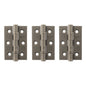 Atlantic CE Fire Rated Grade 7 Ball Bearing Hinges 3" x 2" x 2mm set of 3 - Distressed Silver