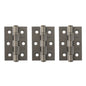 Atlantic CE Fire Rated Grade 7 Ball Bearing Hinges 3" x 2" x 2mm set of 3 - Matt Gun Metal