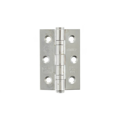 Atlantic CE Fire Rated Grade 7 Ball Bearing Hinges 3" x 2" x 2mm - Polished Chrome