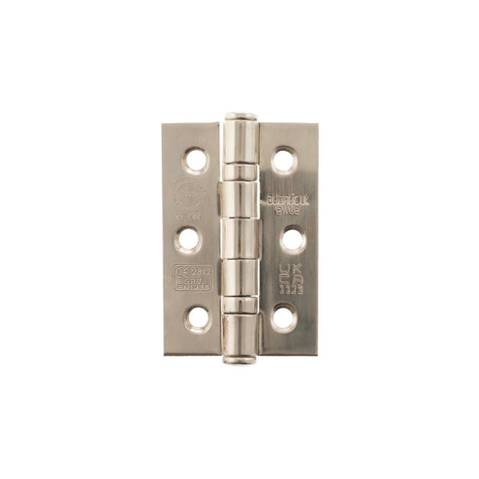Atlantic CE Fire Rated Grade 7 Ball Bearing Hinges 3" x 2" x 2mm set of 3 - Polished Nickel - 3" x 2" x 2mm