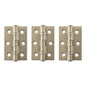 Atlantic CE Fire Rated Grade 7 Ball Bearing Hinges 3" x 2" x 2mm set of 3 - Satin Nickel