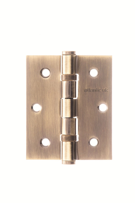 Atlantic Ball Bearing Hinges - Antique Brass - 3" x 2.5" x 2.5mm