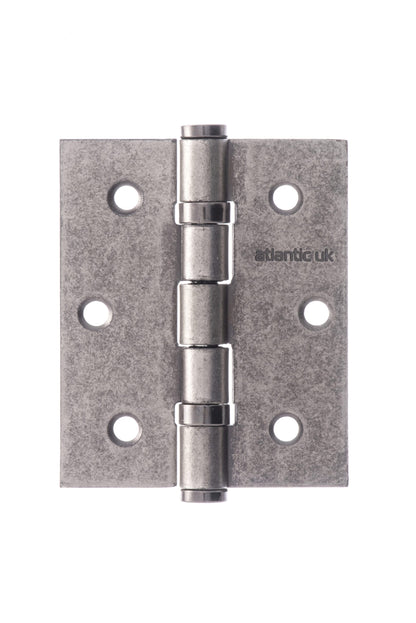 Atlantic Ball Bearing Hinges - Distressed Silver - 3" x 2.5" x 2.5mm