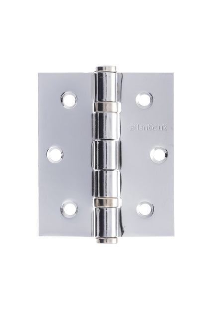 Atlantic Ball Bearing Hinges - Polished Chrome - 3" x 2.5" x 2.5mm