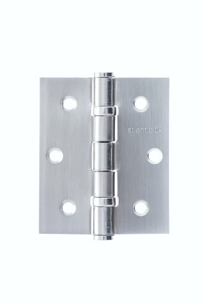 Atlantic Ball Bearing Hinges - Satin Chrome - 3" x 2.5" x 2.5mm