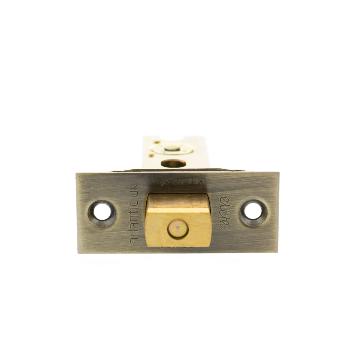 Atlantic Fire-Rated CE Marked Bolt Through Tubular Deadbolt - Antique Brass - 2.5"