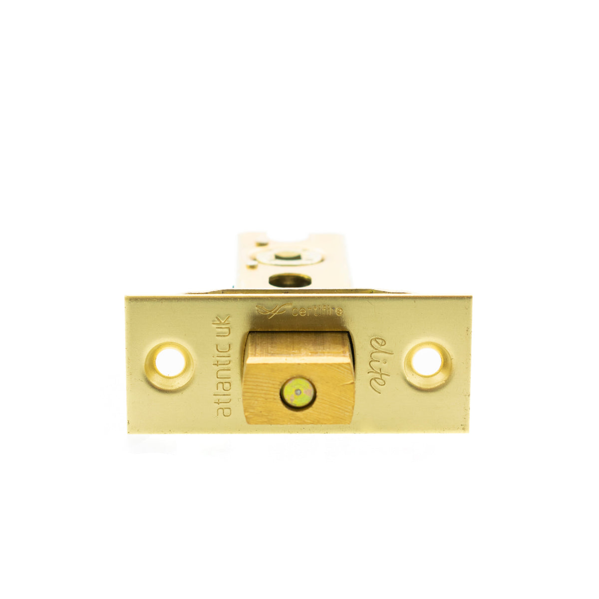 Atlantic Fire-Rated CE Marked Bolt Through Tubular Deadbolt - Polished Brass - 2.5"