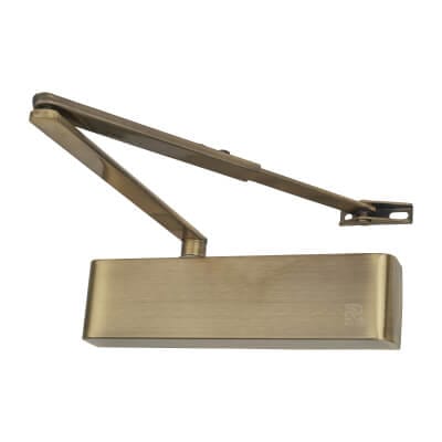 Atlantic Premium Grade Door Closer - Antique Brass - -ma x 110kg,DDA,Adj,Slimline