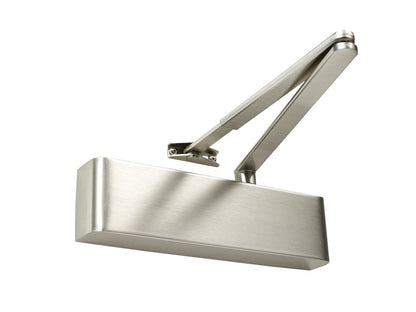 Atlantic Premium Grade Door Closer - Satin Nickel - -ma x 110kg,DDA,Adj,Slimline