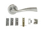 Atlantic Wave Door Pack Bundle (2.5" Latch, 3"x2" Hingesx3) - Satin Chrome