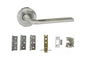 Atlantic Surf Door Pack Bundle (3" Latch, 3"x2" Hingesx3) - Satin Chrome