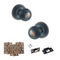 Old English Ripon Door Knob Pack (Latch Set - 4" HD Latch, 4" Fire Rated Hinges x3) - Antique Copper - Default