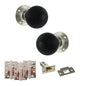Old English Whitby Door Knob Pack (Latch Set - 4" HD Latch, 4" Fire Rated Hinges x3) - Polished Nickel - Default