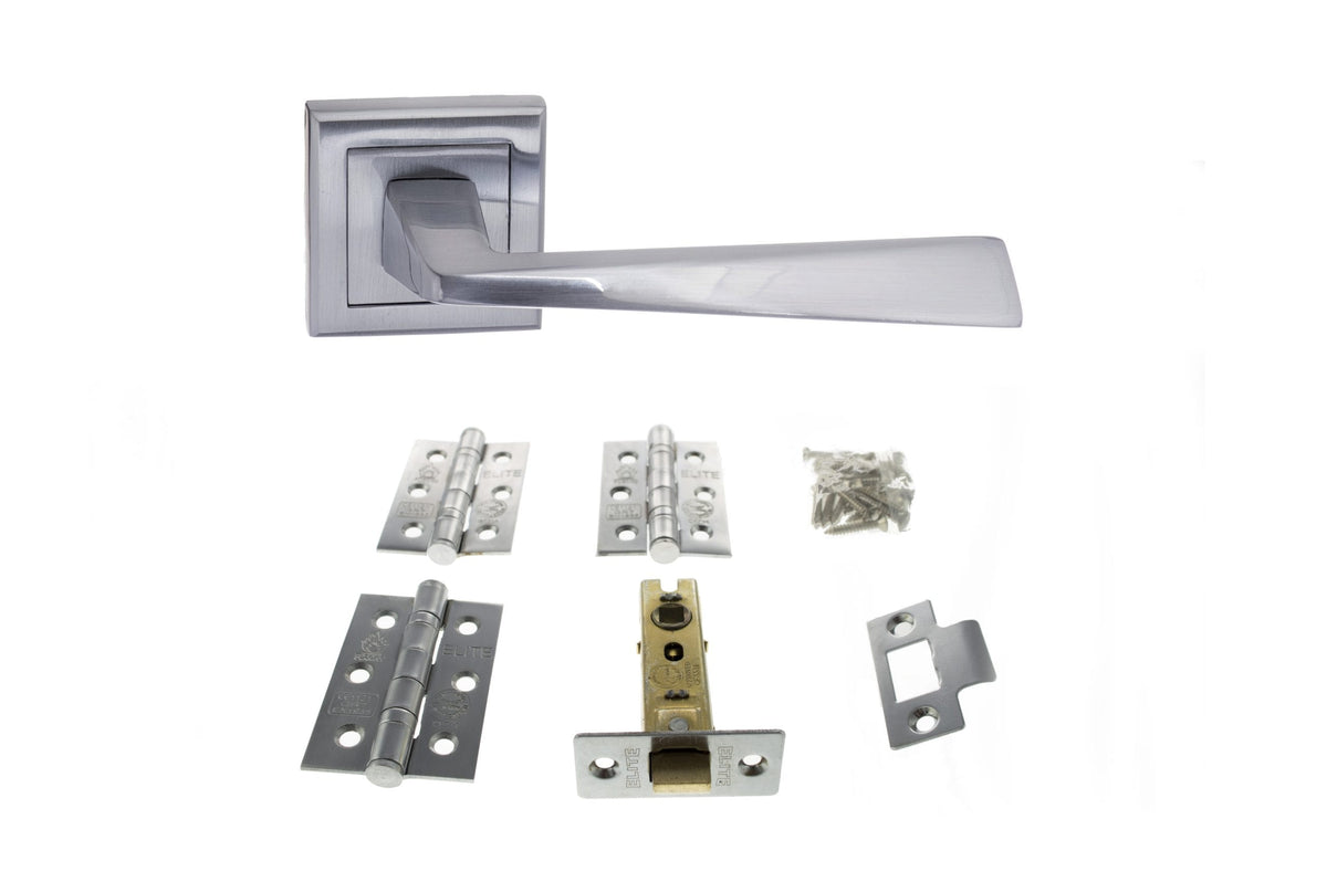 Atlantic California Door Pack Bundle (3" Latch, 3"x2" Hingesx3) - Satin Chrome