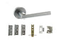 Atlantic Nebraska Door Pack Bundle (2.5" Latch, 3"x2" Hingesx3) - Satin Chrome