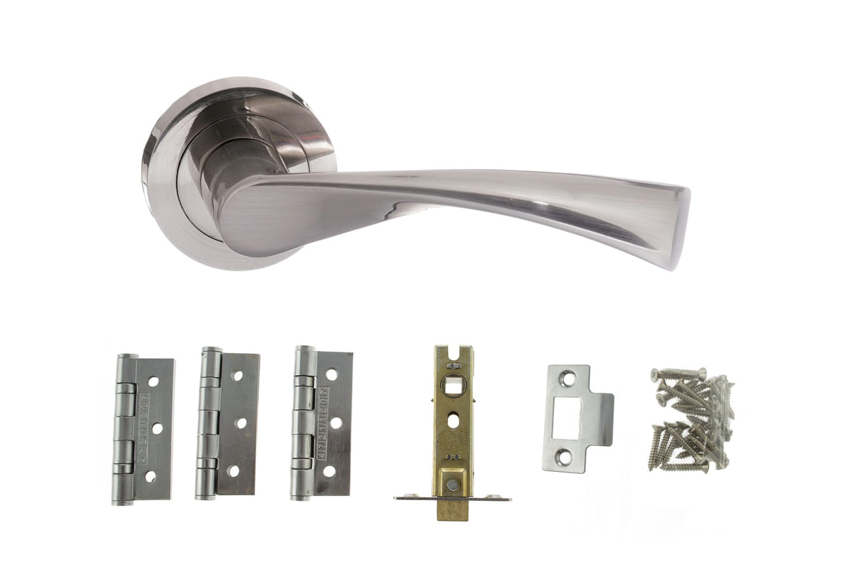 Atlantic Colorado Door Pack Bundle (3" Latch + 3"x2" Hingesx3) - Satin Nickel